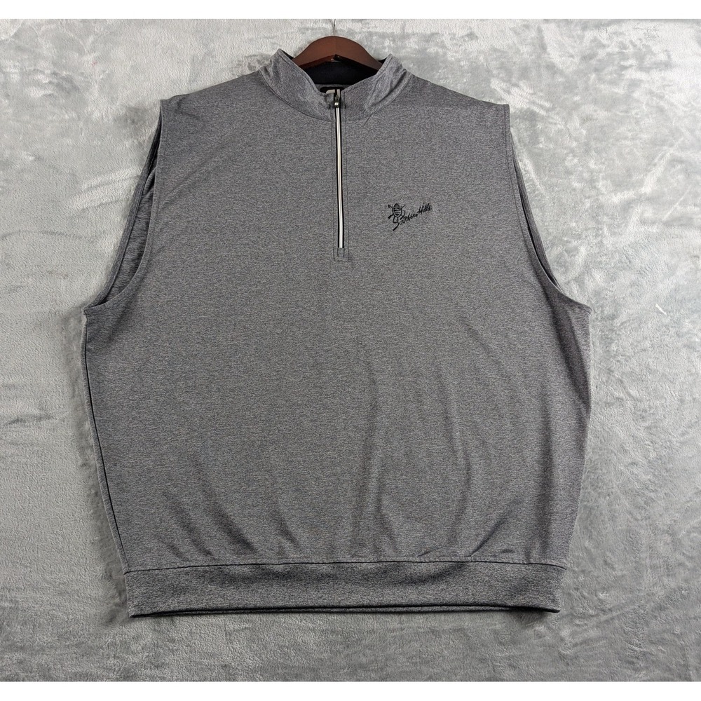 FootJoy Vest Mens 2XL Gray 1/4 Zip Southern Hills Country Club Golf Performance